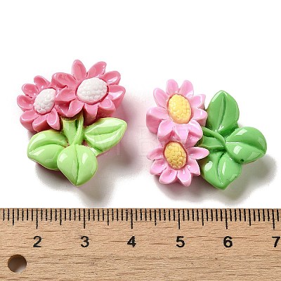 Flower Theme Opaque Resin Decoden Cabochons RESI-C044-02-1