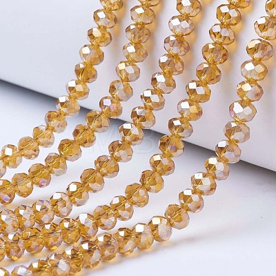 Electroplate Glass Beads Strands EGLA-A034-T8mm-B05-1