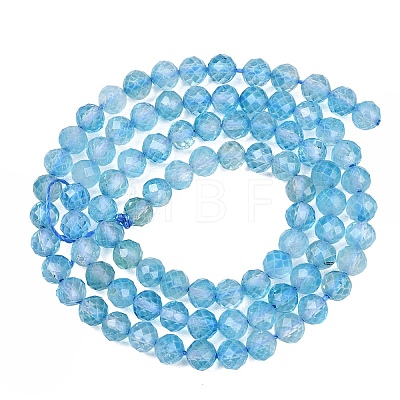 Natural Blue Topaz Beads Strands G-B175-D21-4mm-1