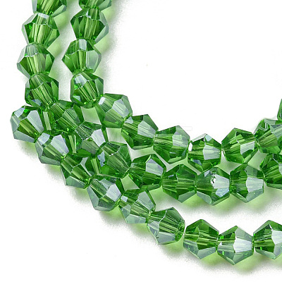 Transparent Electroplate Glass Beads Strands LS-EGLA-A039-T4mm-A03-1