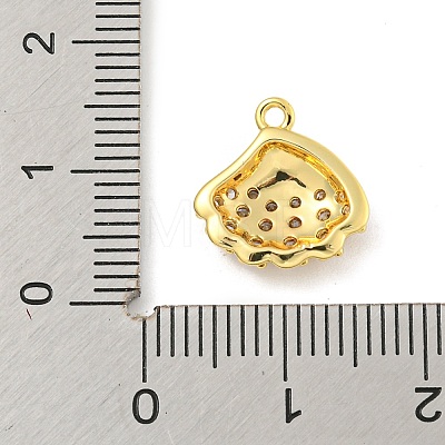 Rack Plating Brass Micro Pave Clear Cubic Zirconia Charms KK-P277-10G-1