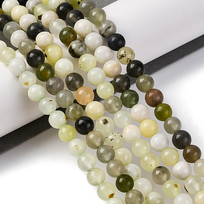 Natural New Jade Beads Strands G-F591-16-6MM-1