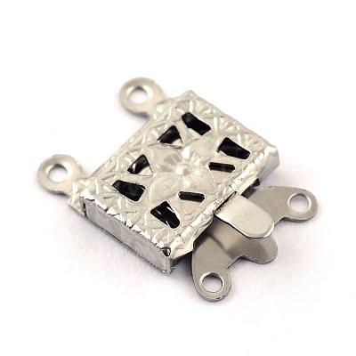 304 Stainless Steel Box Clasps STAS-Q194-27-1