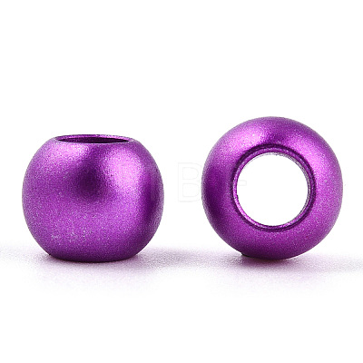 Spray Painted Acrylic European Beads LS-ACRP-WH0002-01C-1