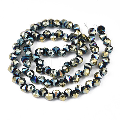 Electroplate Glass Beads Strands EGLA-N006-032-C02-1