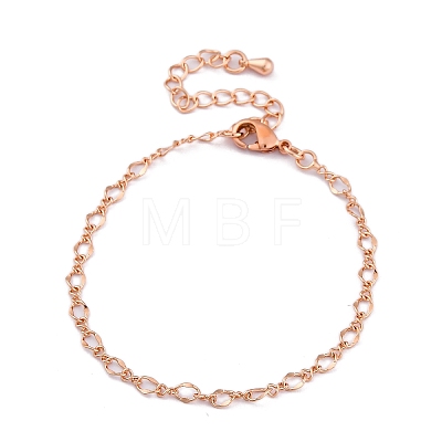 Rack Plating Brass Curb Chain Bracelets for Women BJEW-G735-16RG-1