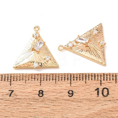 Brass Micro Pave Clear Cubic Zirconia Pendants CU-CBAD58F-05G-1