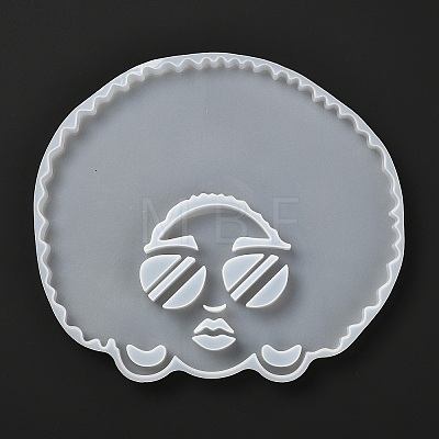 Human Head Silicone Cup Mat Molds DIY-A010-02-1