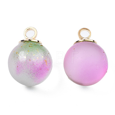 Two Tone Transparent Spray Painted Glass Pendants GLAA-N035-020B-C02-1