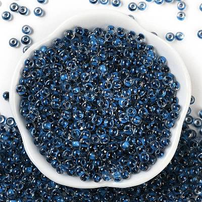 Transparent Inside Colours Glass Seed Beads SEED-A032-04I-1