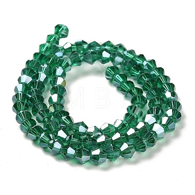 Transparent Electroplate Glass Beads Strands EGLA-A039-T3mm-B10-1