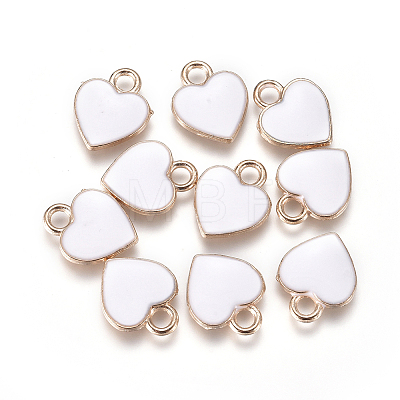 Golden Plated Alloy Enamel Charms PALLOY-CJC0001-35B-1