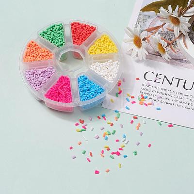 8000Pcs 8 Colors Handmade Polymer Clay Sprinkle Beads CLAY-YW0001-13A-1