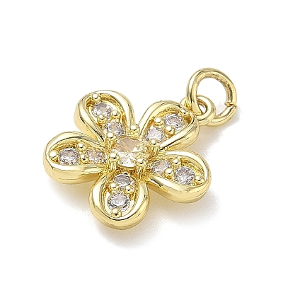 Brass with Rhinestone Pendants KK-CBAD872-01G-01-1