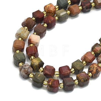 Natural Picasso Jasper Beads Strands G-I376-D86-01-1