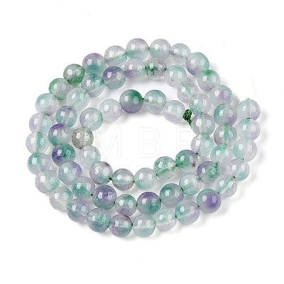 Dyed Natural White Jade Beads Strands G-T138-6mm-210-25-1