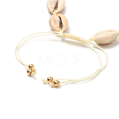 Natural Cowrie Shell Braided Bead Anklets Set for Girl Women X1-AJEW-AN00451-02-1