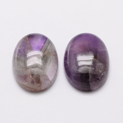 Oval Natural Amethyst Cabochons G-K020-25x18mm-03-1