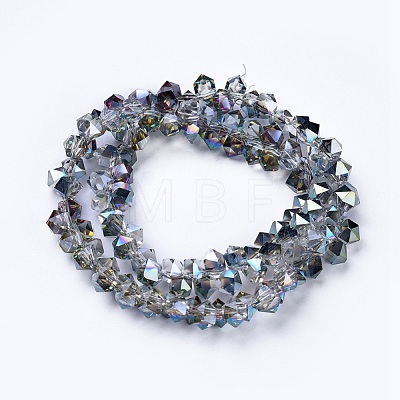 Electroplate Glass Beads Strands EGLA-F145-A-HP01-1
