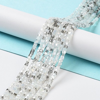 Gradient Color Electroplate Glass Bead Strands GLAA-E042-05-B02-1