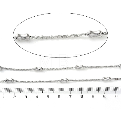 304 Stainless Steel Chains with Beads CHS-F020-06P-1