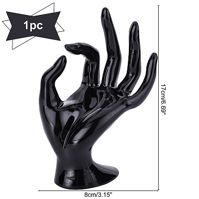 Plastic Ring Display Hand Model RDIS-WH0004-03A-WH-1