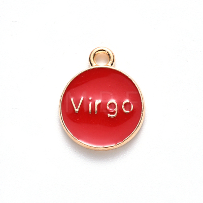 Alloy Enamel Pendants X-ENAM-S124-01B-07B-1