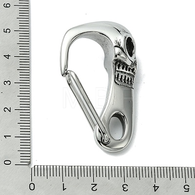 Tibetan Style 304 Stainless Steel Spring Gate Rings STAS-C099-10AS-1