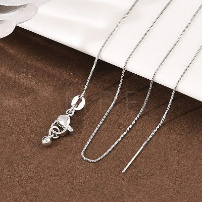 0.8MM Brass Box Chain Adjustable Slider Necklaces KK-H533-09B-P-1
