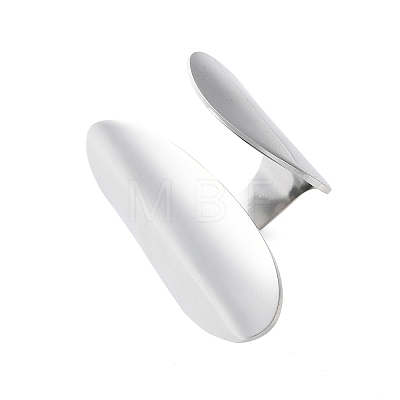 Non-Tarnish 304 Stainless Steel Open Cuff Ring RJEW-Q775-01P-1
