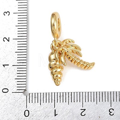 Brass European Dangle Charms KK-N271-30G-1