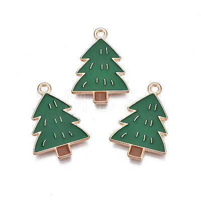 Christmas Style Alloy Enamel Pendants X-ENAM-Q442-66-1