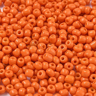Baking Paint 6/0 Glass Seed Beads SEED-S004-Y3-1