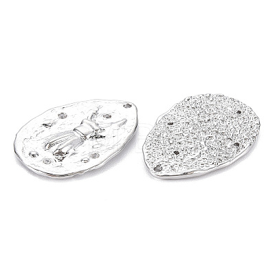 Brass Micro Pave Clear Cubic Zirconia Pendants KK-S356-538P-NF-1