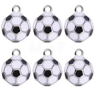 6Pcs Brass Enamel Charms KK-SC0007-75-1