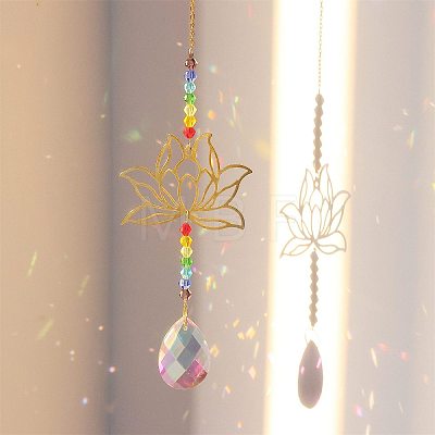 Alloy Lotus Hanging Ornaments PW-WG6C8DB-02-1