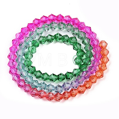 Gradient Color Baking Painted Glass Bead Strands DGLA-A039-T4mm-A011-1