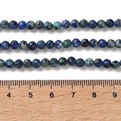 Natural Chrysocolla and Lapis Lazuli Beads Strands G-Z150-A04-4mm-1