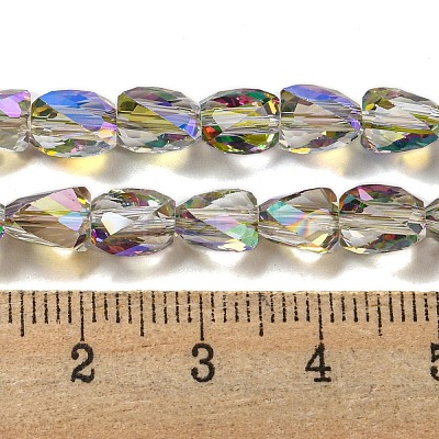 Transparent Electroplate Glass Beads Strands GLAA-G116-03A-HR03-1
