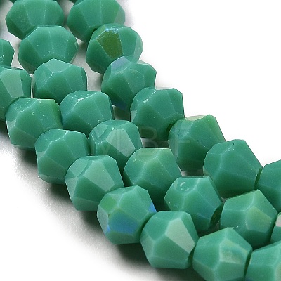 Opaque Solid Color Imitation Jade Glass Beads Strands EGLA-A039-P4mm-L07-1