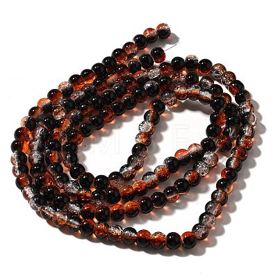 Crackle Glass Beads Strands CCG-C002-6mm-02-1