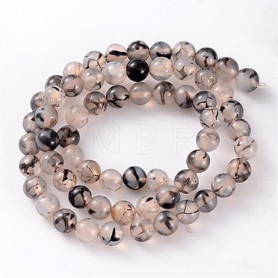 Natural Dragon Veins Agate Beads AGAT-6D-9-1