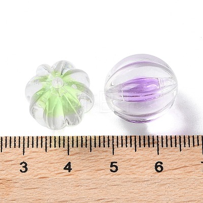 UV Plating Iridescent Transparent Acrylic Bead in Bead OACR-H112-08B-1