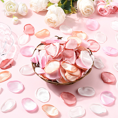 Polyester Artificial Rose Flower Petals AJEW-WH20067-107E-1