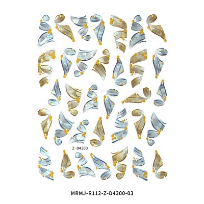 Shining Laser Ribbon Nail Decals Stickers MRMJ-R112-Z-D4300-03-1