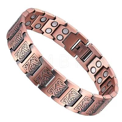 Retro Zinc Alloy Magnetic Therapy Link Chain Bracelets for Men FS-WG8FDED-01-1