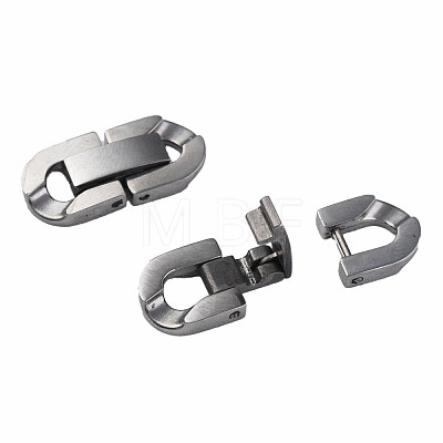 304 Stainless Steel Fold Over Clasps STAS-N087-48B-01P-1