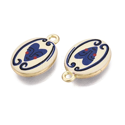Valentine's Day Printed Alloy Pendants PALLOY-SZC0008-05N-1