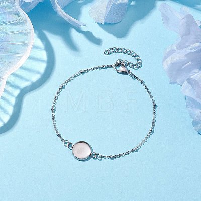 Tarnish Resistant 304 Stainless Steel Satellite Chain Bracelet Makings X-BJEW-JB10587-01-1