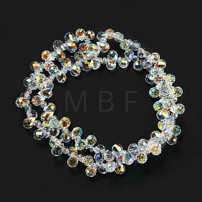 Electroplate Transparent Glass Beads Strands EGLA-P052-01A-AB02-1